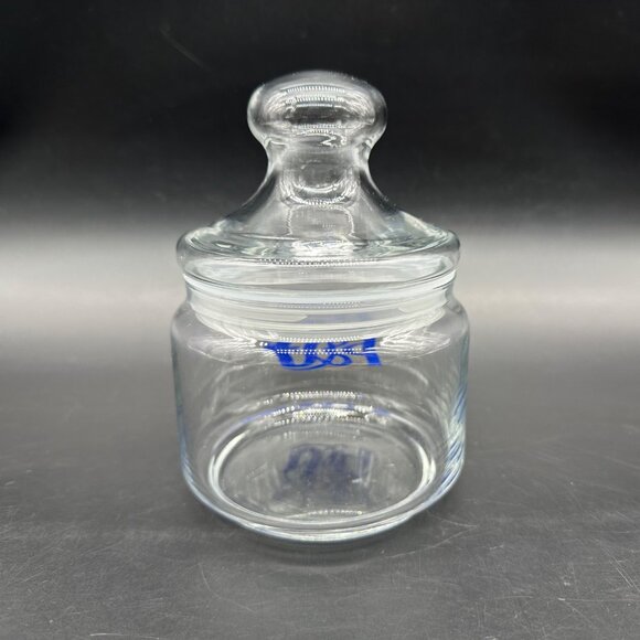 Vintage Proctor and Gamble Glass Storage Jar P and G Blue Canister Advertising - Picture 4 of 10